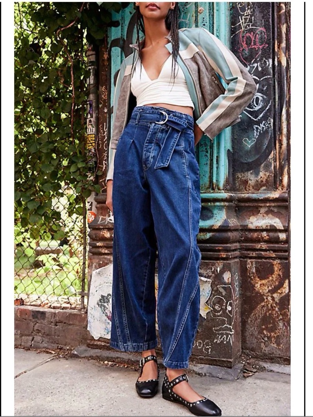 Free People "We The Free"- The Amsterdam High-Rise Barrel Jeans Sz Small